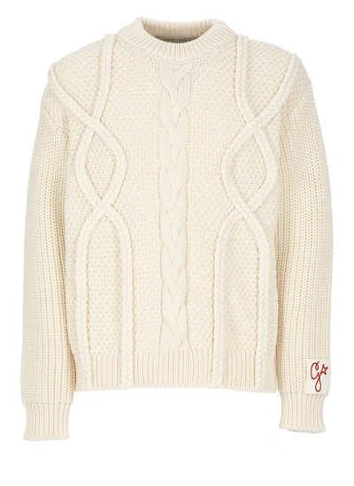 Shop Golden Goose Deacon Sweater In White