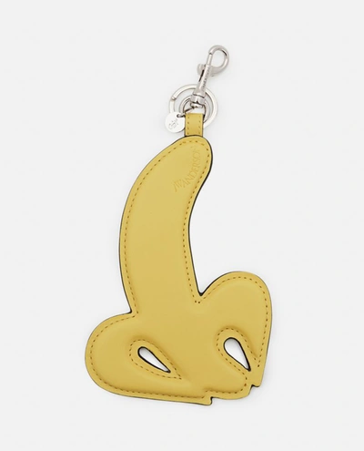 Shop Jw Anderson J.w. Anderson Banana Leather Keyrings In Yellow