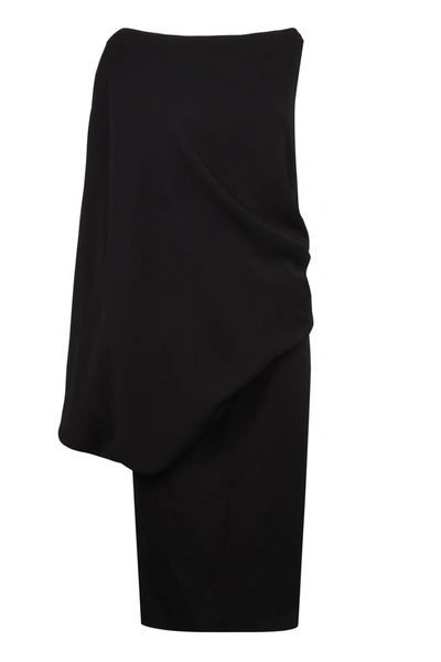 Shop Tom Ford Midi Viscose Dress In Black