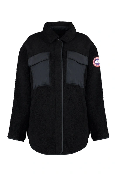 Shop Canada Goose Simcoe Fleece Jacket In Black