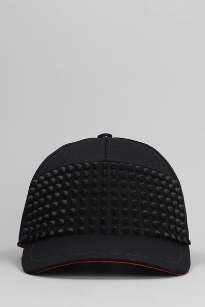 Shop Christian Louboutin Hats In Black Cotton