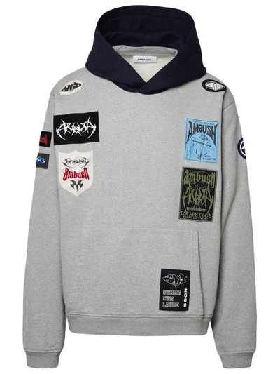 Shop Ambush Gray Cotton Blend Sweatshirt In Grey