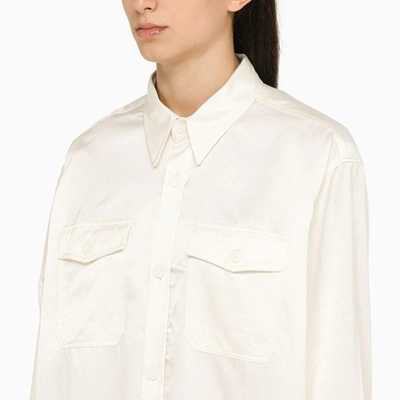 Shop Ami Alexandre Mattiussi Ami Paris Ivory Shirt In White