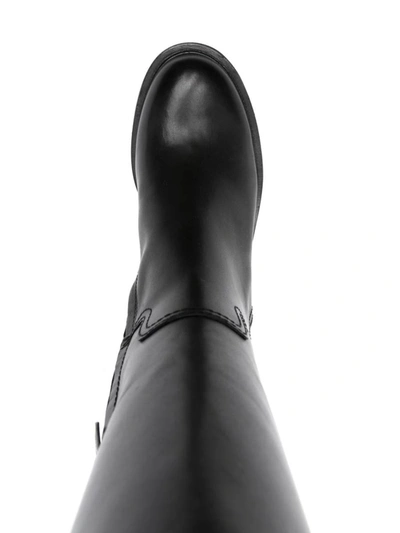 Shop Ash Faith Leather Boots In Black