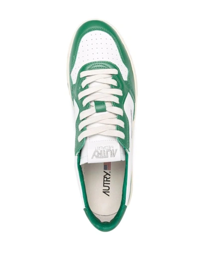 Shop Autry Two-tone Sneakers In Green