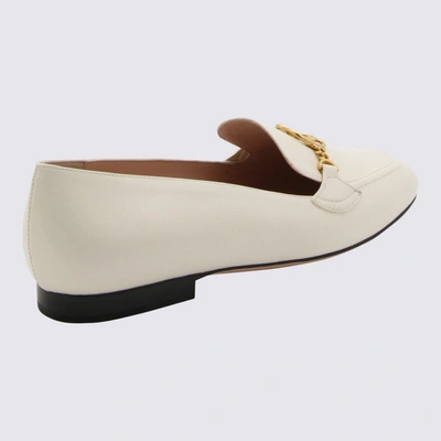 Shop Bally White Leather Obrien Loafers