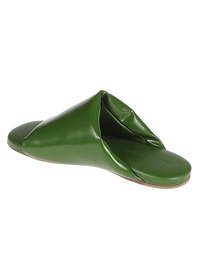 Shop Bottega Veneta Cushion Flat Sandals In Green