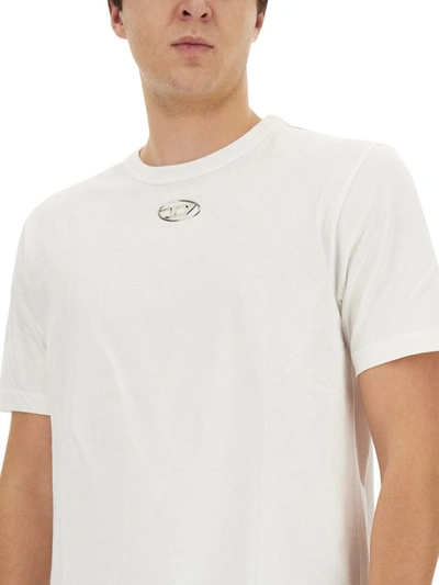 Shop Diesel T-shirt With Logo In White