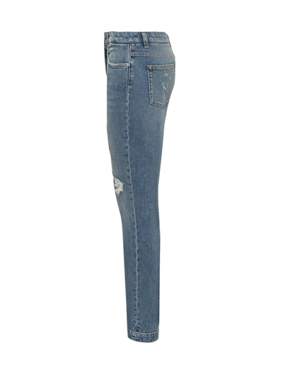 Shop Dolce & Gabbana Five Pocket Pants In Blue