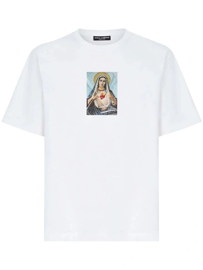 Shop Dolce & Gabbana T-shirt With Graphic Print In White