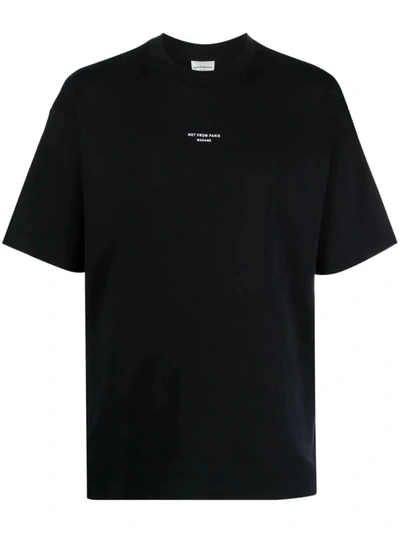 Shop Drôle De Monsieur T-shirt With Embroidery In Black