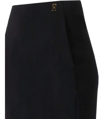 Shop Elisabetta Franchi Black Long Skirt