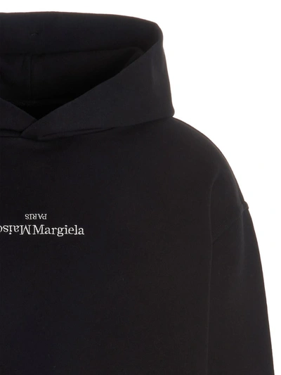 Shop Maison Margiela ' Paris' Hoodie In Black