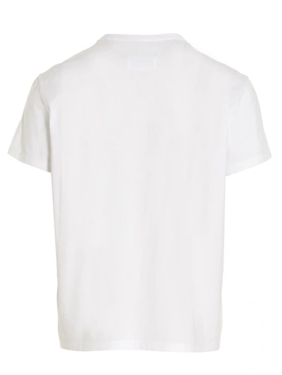 Shop Maison Margiela Logo Embroidery T-shirt In White/black