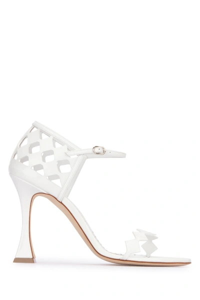 Shop Manolo Blahnik Heeled Shoes In Whit