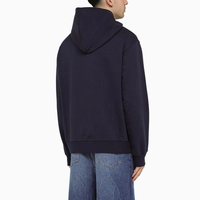 Shop Marni Hoodie With Logo On Chest In Blue