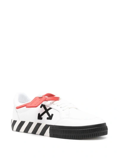 Shop Off-white Vulcanized Leather Sneakers