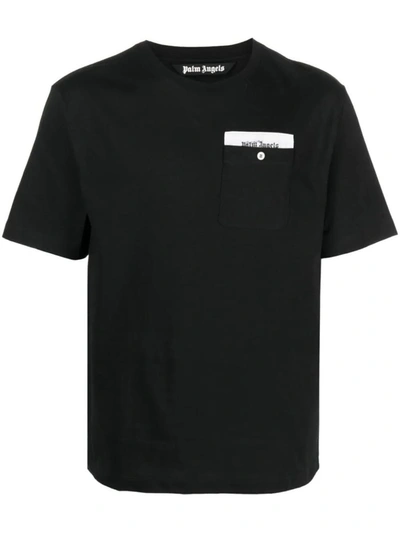 Shop Palm Angels T-shirt With Logo Band In Black