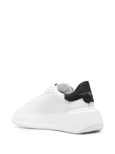 Shop Philippe Model 'tres Temple' Sneakers In Black