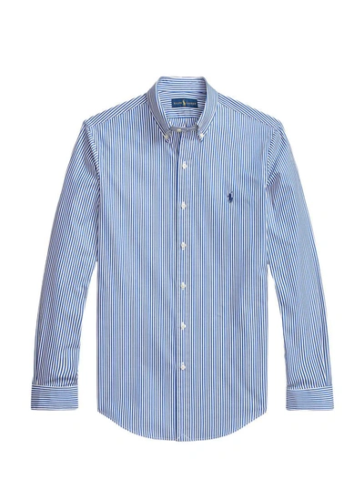 Shop Ralph Lauren Shirts In 2866 Blue/white Hairline Strip
