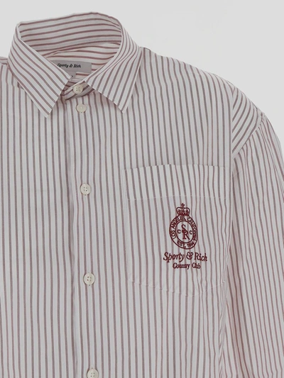 Shop Sporty And Rich Sporty & Rich Shirts In White Merlot