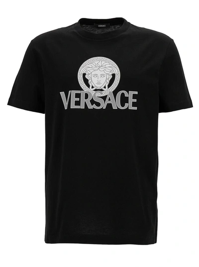 Versace Medusa Logo T-shirt In Black