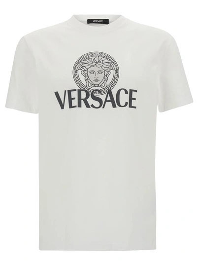 Shop Versace T-shirt Nautical In White