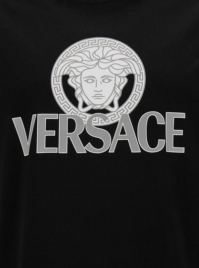 Versace Medusa Logo T-shirt In Black