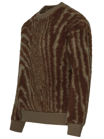 Shop Stella Mccartney Teddy Sweater In Brown Wool Blend