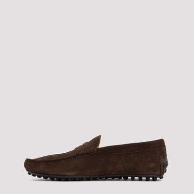 Shop Tod's Gommino Penny Loafers Shoes In Brown