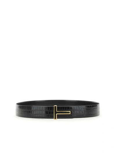 Shop Tom Ford Belts In Black