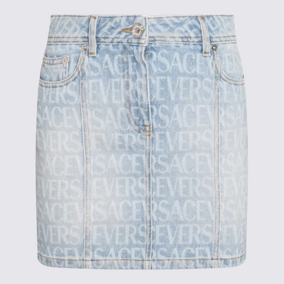Shop Versace Skirts Blue
