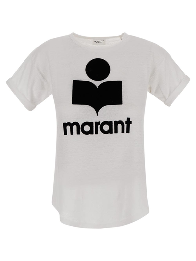 Shop Isabel Marant Étoile Logo T-shirt In White