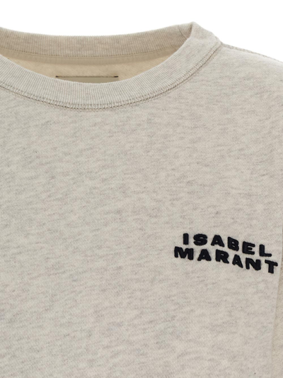 Shop Isabel Marant Shad Cotton Sweatshirt In Ivory
