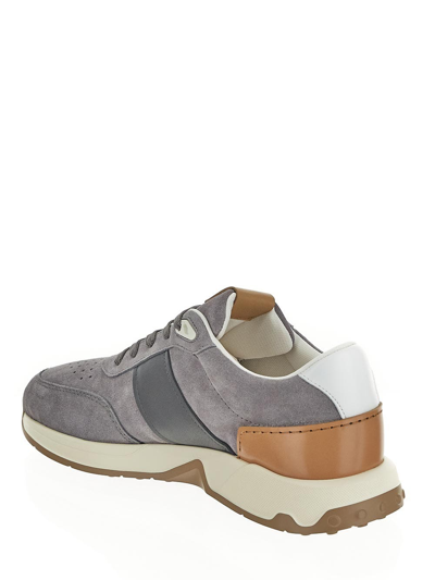 Shop Tod's Running Mid Sneakers In Multicolor