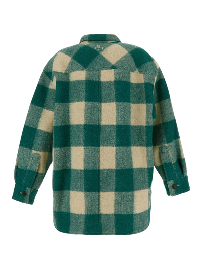 Shop Isabel Marant Étoile Checked Jacket In Green