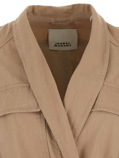 Shop Isabel Marant Cotton Jacket In Beige