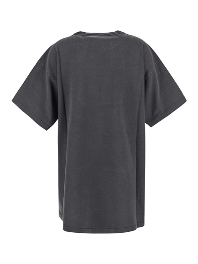 Shop Golden Goose Cotton T-shirt Dress In Grey