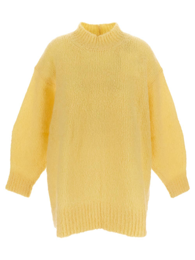 Shop Isabel Marant Idol Mohair Knitwear In Yellow