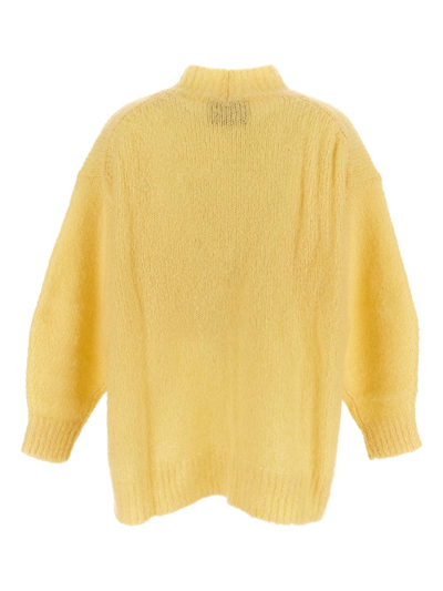 Shop Isabel Marant Idol Mohair Knitwear In Yellow