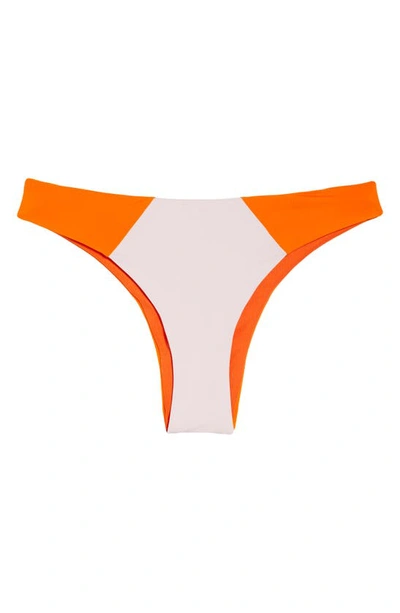Shop Vero Moda Emma Colorblock Bikini Bottoms In Scarlet Ibis