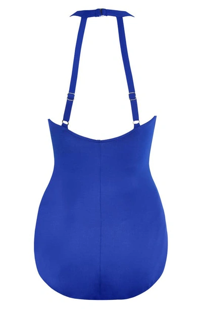 Shop Miraclesuit Razzle Dazzle Bling One-piece Swimsuit In Azul Blue