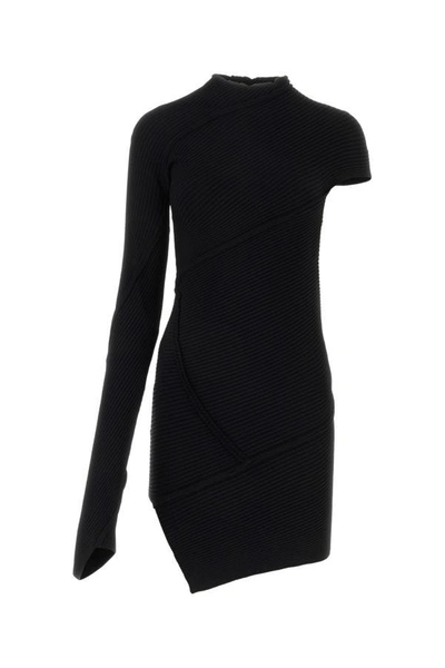 Shop Balenciaga Woman Black Viscose Blend Dress