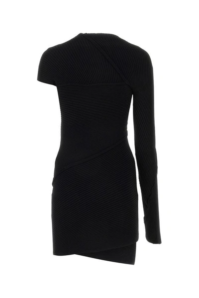 Shop Balenciaga Woman Black Viscose Blend Dress