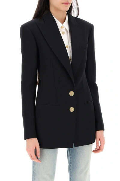 Shop Balmain Fitted Single-breasted Blazer Women In Black