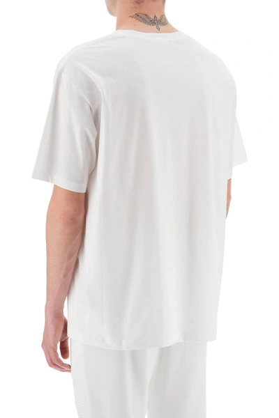 Shop Balmain Logo Print T-shirt Men In White
