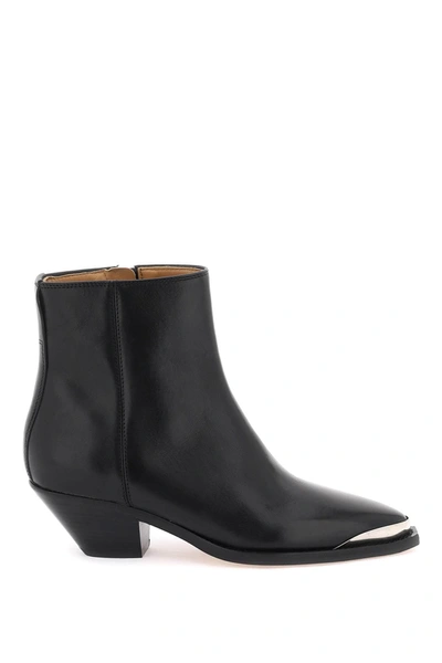 Shop Isabel Marant Adnae Ankle Boots Women In Black