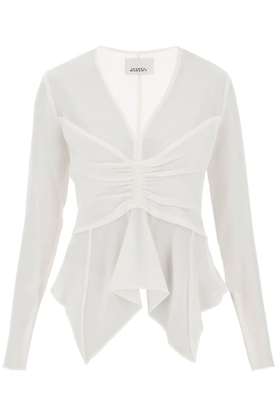 Shop Isabel Marant Ulietta Blouse In Crepe Women In White