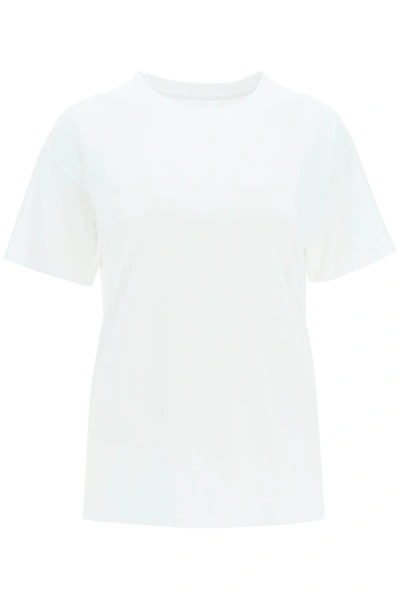 Shop Maison Margiela Vintage-effect Logo T-shirt Women In White