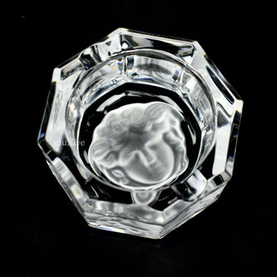 Pre-owned Versace Crystal Medusa 8cm Ashtray In Clear